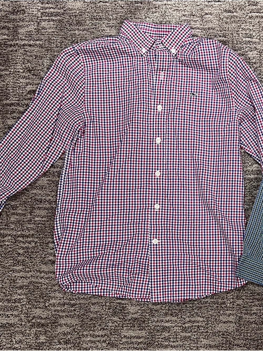 Vineyard Vines Pink and Blue Gingham Button-Down Shirt